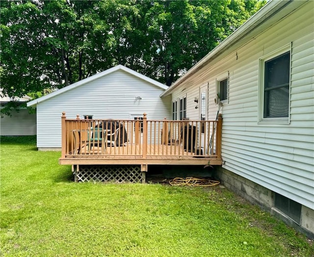 8 Birch St, Oneonta-City, NY 13820 - deck featuring a yard
