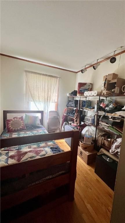 8 Birch St, Oneonta-City, NY 13820 - bedroom featuring wood finished floors and crown molding