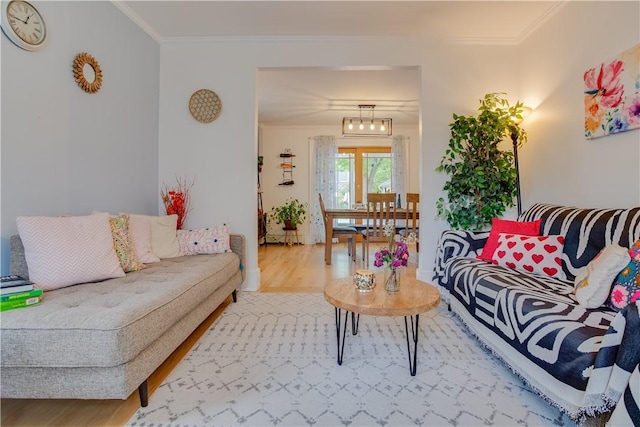 54 Beaver St, Otsego, NY 13326 - living room with crown molding and wood finished floors