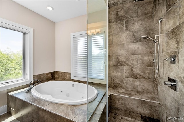 13 Ojibwa Cir, Buffalo, NY 14202 - full bath with a whirlpool tub and a tile shower