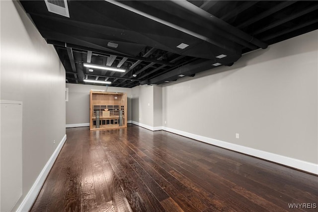 13 Ojibwa Cir, Buffalo, NY 14202 - finished below grade area with hardwood / wood-style floors and baseboards