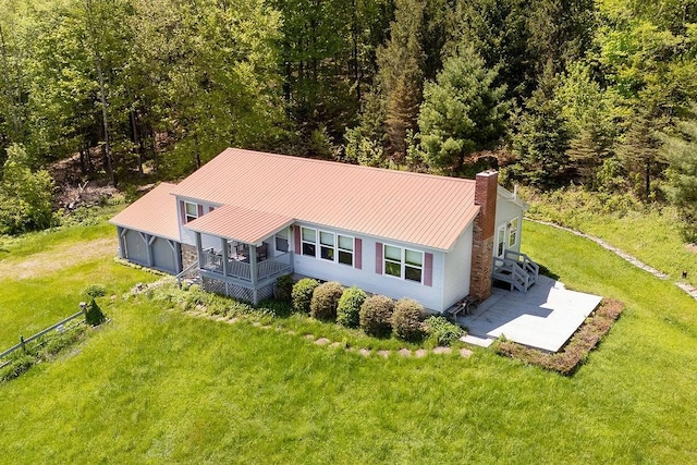 8255 County Highway 2, Andes, NY 13731 - view from above of property with a heavily wooded area