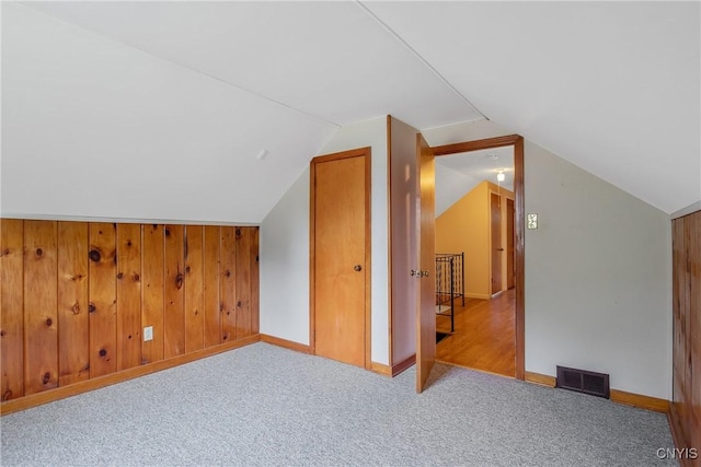112 Vanida Dr, Camillus, NY 13031 - additional living space featuring lofted ceiling, carpet, and baseboards