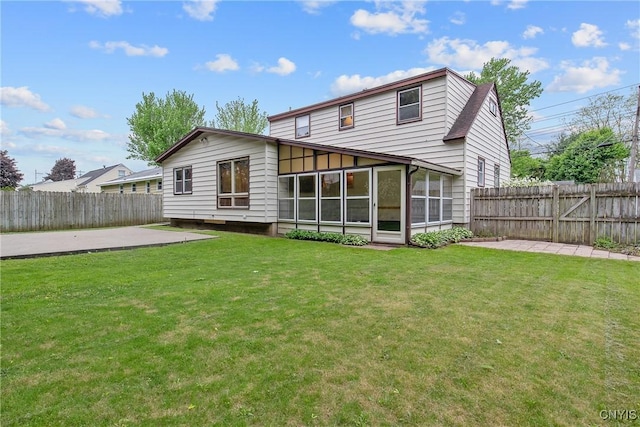 112 Vanida Dr, Camillus, NY 13031 - back of house with a patio area and a sunroom