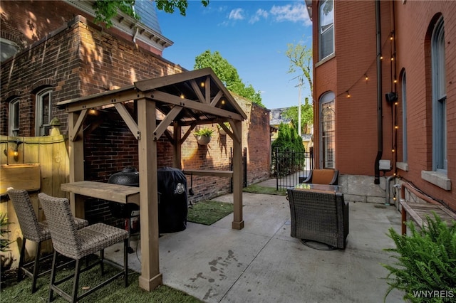 509 Virginia St, Buffalo, NY 14202 - view of patio with area for grilling and a gazebo