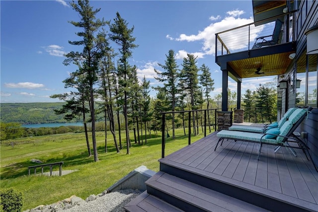 8763 Greyton H Taylor Memorial Dr, Urbana, NY 14840 - deck with a lawn and a water view