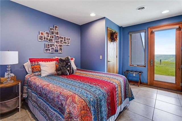 8763 Greyton H Taylor Memorial Dr, Urbana, NY 14840 - tiled bedroom with access to exterior and recessed lighting