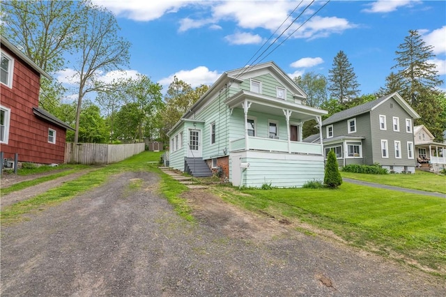 3 Maple St, Lyons, NY 14489 - view of front of property with dirt driveway