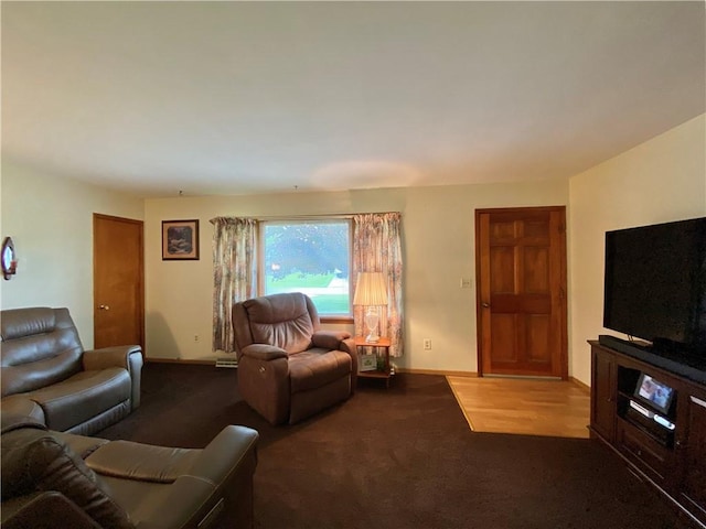 5 Melvins Ln, Big Flats, NY 14845 - carpeted living room with baseboards