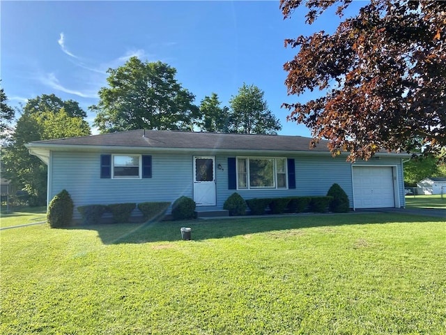 5 Melvins Ln, Big Flats, NY 14845 - ranch-style house with an attached garage and a front yard