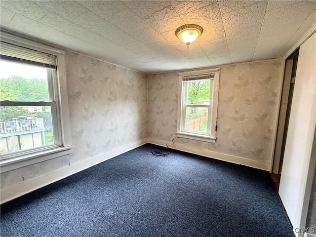 411 Hamilton St, Rome-Inside, NY 13440 - spare room featuring dark colored carpet and healthy amount of natural light