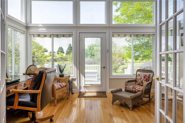 31 Hunters Run, Horseheads, NY 14845 - sunroom / solarium with hardwood / wood-style flooring and a deck