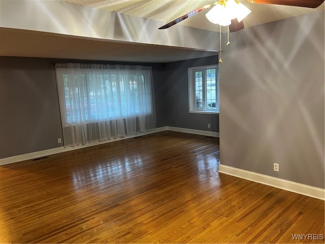 90 Nadon Pl, Tonawanda-Town, NY 14150 - unfurnished room featuring baseboards, wood finished floors, and ceiling fan