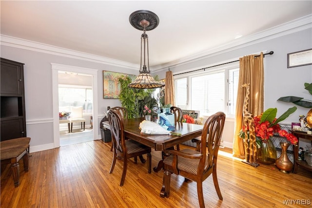 47 Winston Rd, Buffalo, NY 14216 - dining room featuring light wood-style flooring, ornamental molding, and baseboards
