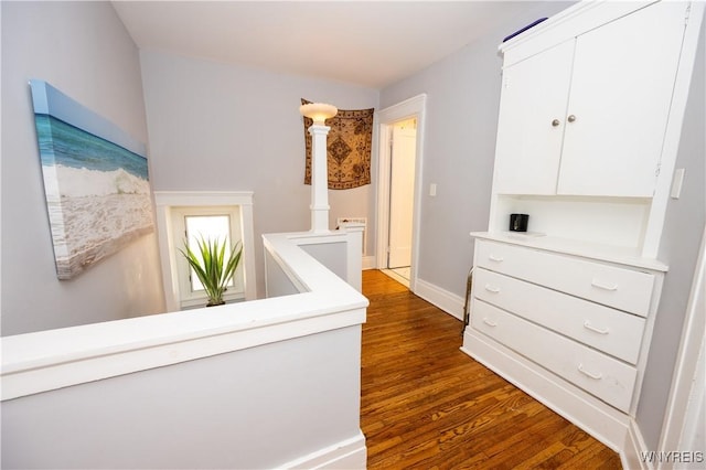 47 Winston Rd, Buffalo, NY 14216 - hall with dark wood finished floors and baseboards