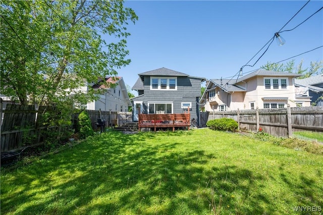 47 Winston Rd, Buffalo, NY 14216 - back of property featuring a wooden deck