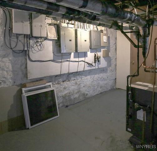 938 Ridge Rd, Lackawanna, NY 14218 - unfinished below grade area featuring electric panel
