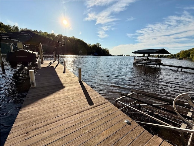 8119 Martin Rd, Wolcott, NY 14590 - dock with a water view and boat lift