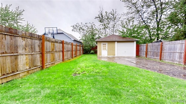524 Lasalle Ave, Buffalo, NY 14215 - view of yard with an outbuilding and a detached garage
