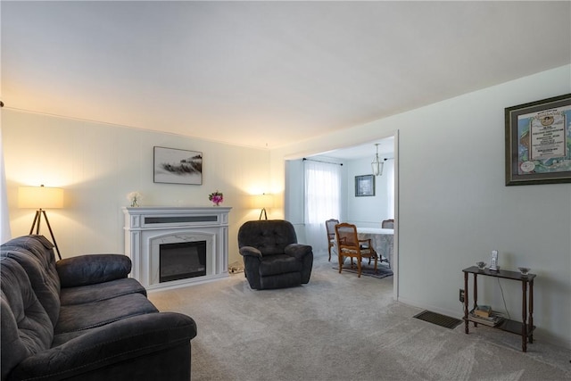 182 E Pulteney St, Corning City, NY 14830 - carpeted living area with a high end fireplace