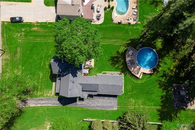 7263 Quaker Rd, Orchard Park, NY 14127 - drone / aerial view of a pool
