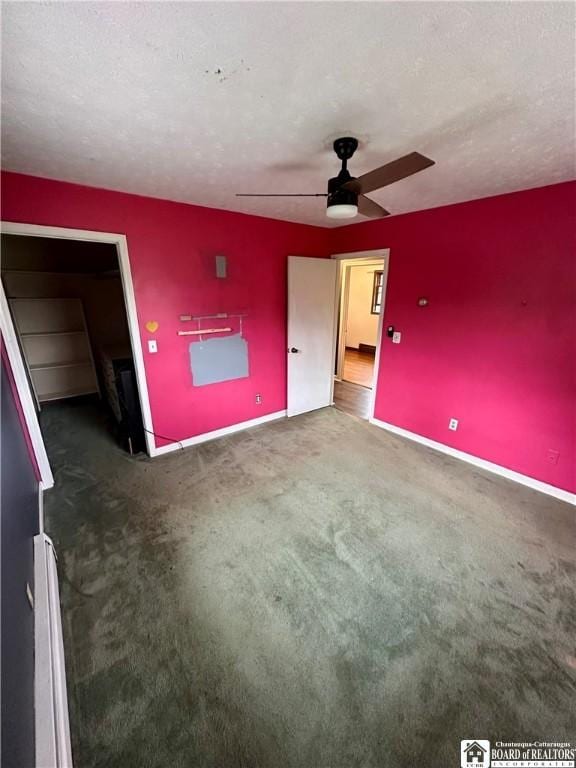 538 Erie St, Olean-City, NY 14760 - empty room featuring ceiling fan, carpet floors, and baseboards