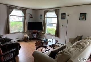 7090 Lakeshore Rd, Cicero, NY 13039 - living area featuring wood finished floors