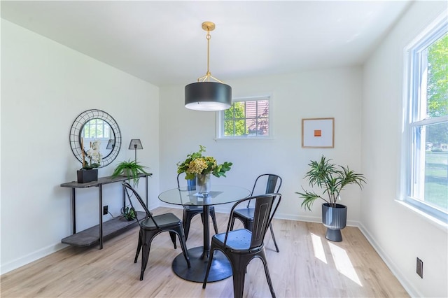 22 Idyllwood Ln, Irondequoit, NY 14617 - dining space with plenty of natural light, light wood finished floors, and baseboards