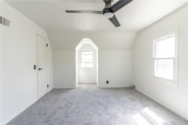 22 Idyllwood Ln, Irondequoit, NY 14617 - bonus room with carpet, vaulted ceiling, and a ceiling fan