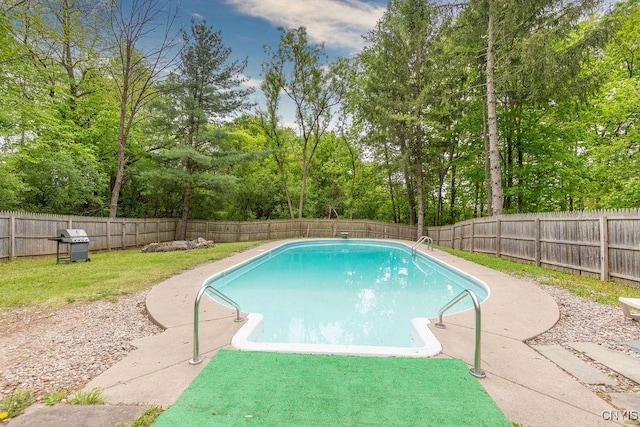 4090 Old Kennedy Rd, Onondaga, NY 13120 - view of pool with area for grilling and view of wooded area