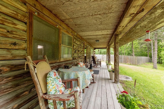 4090 Old Kennedy Rd, Onondaga, NY 13120 - view of wooden deck