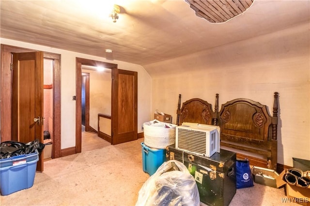 49 Mercer Ave, Buffalo, NY 14214 - interior space with carpet, vaulted ceiling, and baseboards
