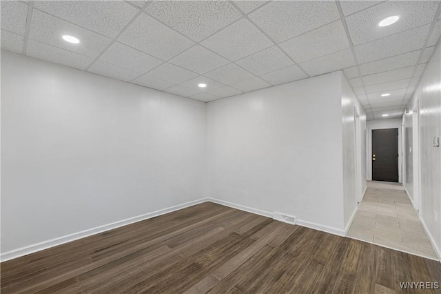 123 6th St, Niagara Falls, NY 14303 - empty room featuring wood finished floors, recessed lighting, and baseboards