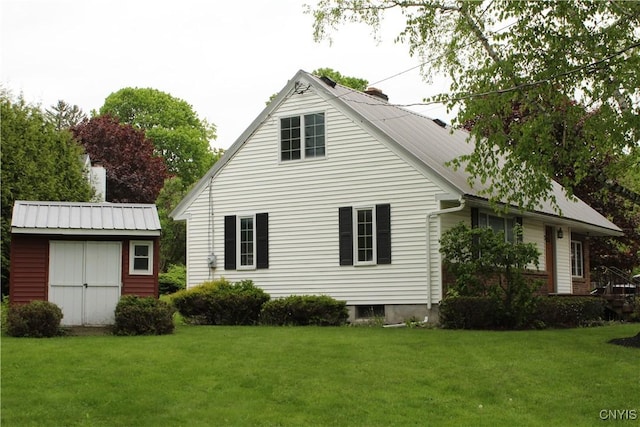 7 Catlin Ave, Paris, NY 13456 - rear view of property featuring a yard and metal roof