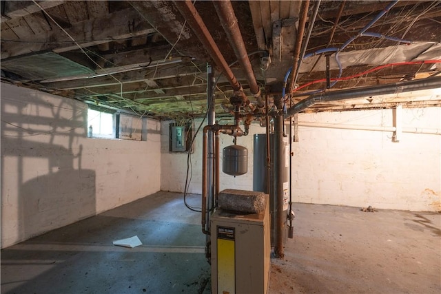 135 Gardiner Ave, Rochester, NY 14611 - below grade area featuring gas water heater and electric panel