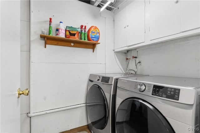 27 Cascade Dr, New Hartford, NY 13413 - laundry area featuring cabinet space and washer and dryer