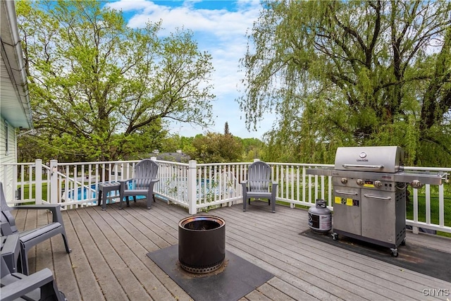 27 Cascade Dr, New Hartford, NY 13413 - wooden deck featuring grilling area