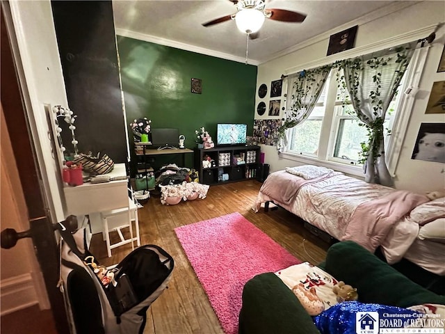 223 S 7th St, Olean-City, NY 14760 - bedroom with ornamental molding and wood-type flooring