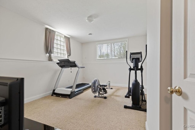 1968 Penfold Way, Lysander, NY 13027 - exercise area with carpet flooring and baseboards