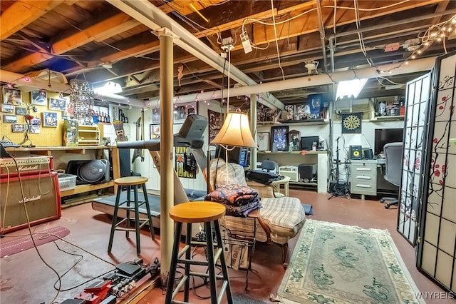 88 Garland Dr, Amherst, NY 14226 - unfinished basement featuring an office area