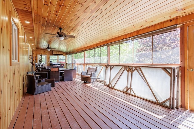 7425 Eelpot Rd, Naples, NY 14512 - sunroom / solarium with a ceiling fan and outdoor lounge area