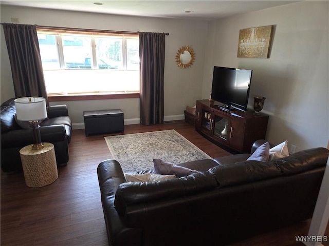 3508 Warner Dr, Grand Island, NY 14072 - living room with wood finished floors and baseboards