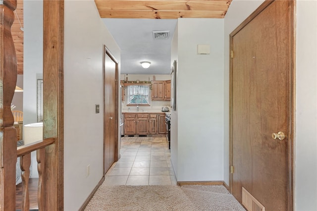 101 Winchell Rd, Owego, NY 13827 - hall featuring a sink, light tile patterned floors, and baseboards