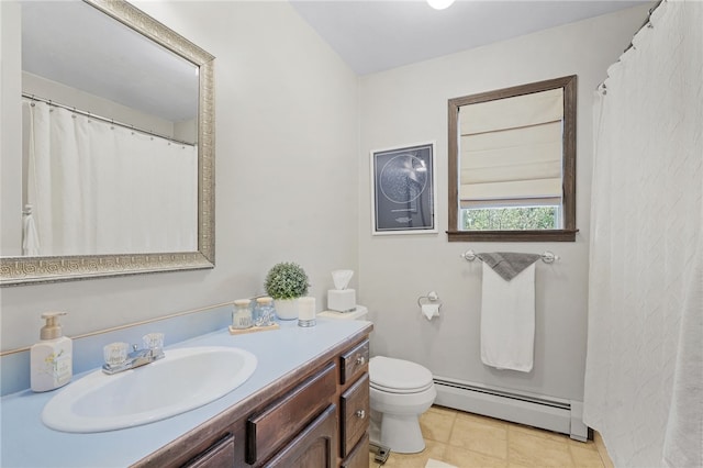 101 Winchell Rd, Owego, NY 13827 - full bath featuring a baseboard radiator, vanity, and toilet