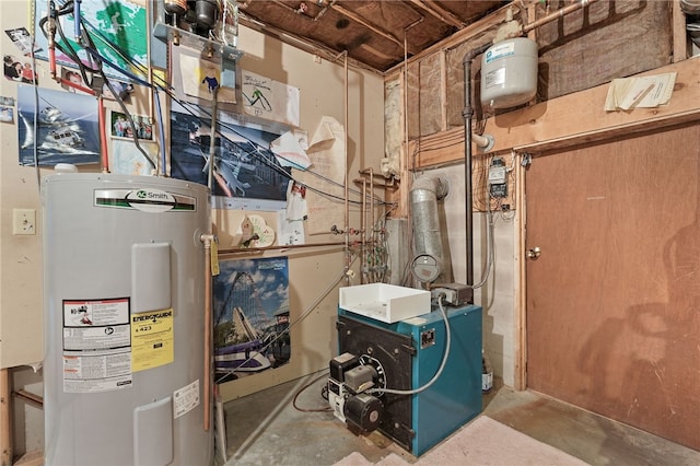 101 Winchell Rd, Owego, NY 13827 - utility room with water heater and a heating unit