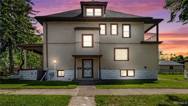 54 Meech Ave, Buffalo, NY 14208 - american foursquare style home featuring a balcony