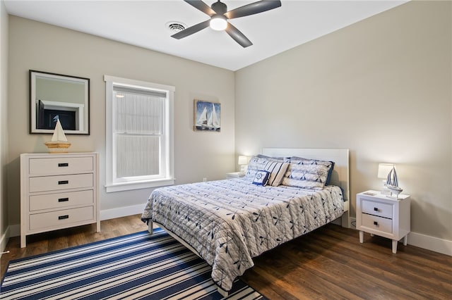 8419 Old Lake Rd, Lodi, NY 14860 - bedroom with wood finished floors, baseboards, and ceiling fan