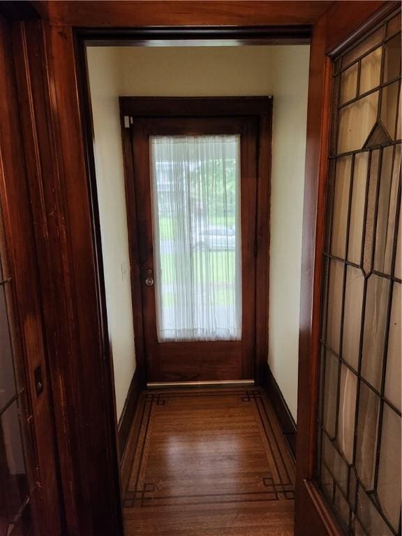 83 Vermont St, Rochester, NY 14609 - entryway featuring baseboards and wood finished floors