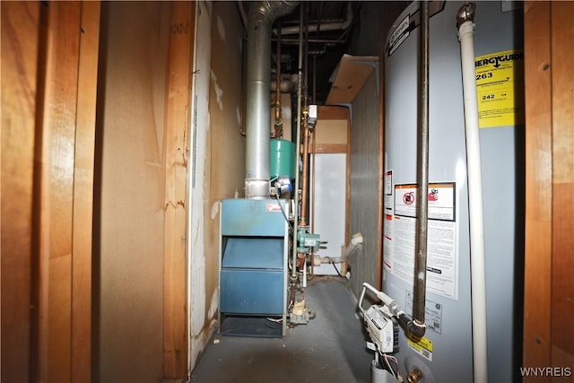 704 Beach Rd, Evans, NY 14006 - utility room with gas water heater