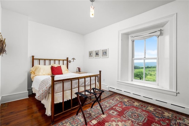 9940 Middle Rd, Pulteney, NY 14840 - bedroom featuring a baseboard radiator, wood finished floors, and baseboards